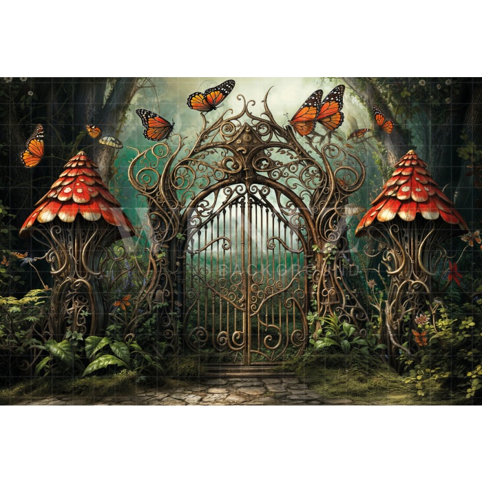 Fabric Photography Background Children's Day Enchanted Forest / Backdrop 6383