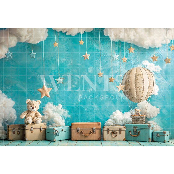 Fabric Photography Background Children's Day Bear / Backdrop 6387