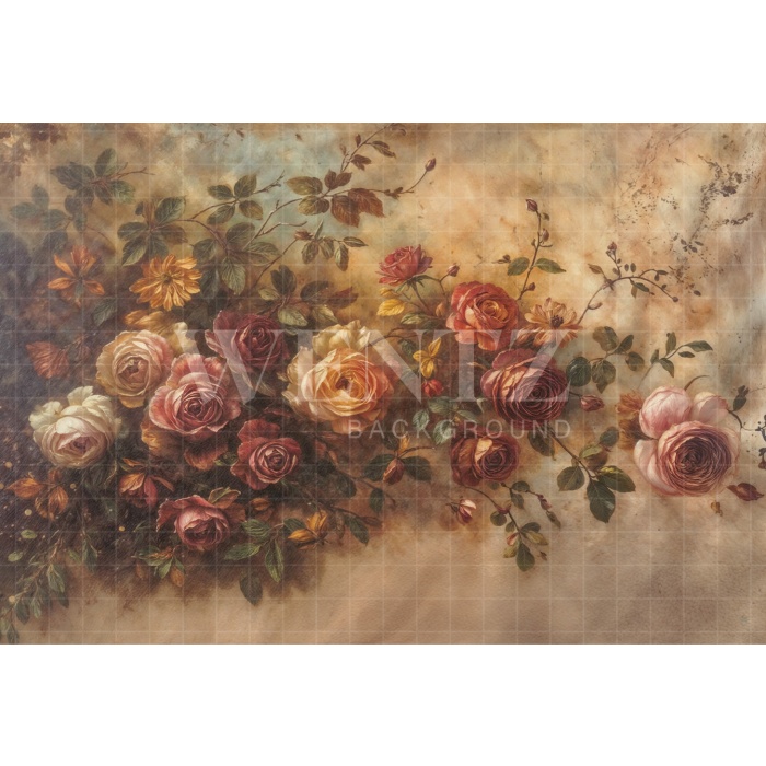 Fabric Photography Background Fine Art Floral / Backdrop 6176