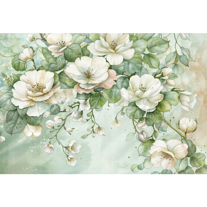 Fabric Photography Background Fine Art Floral / Backdrop 6191