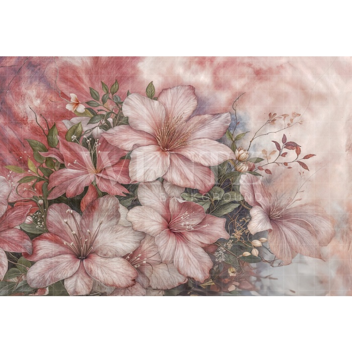 Fabric Photography Background Fine Art Floral / Backdrop 6197