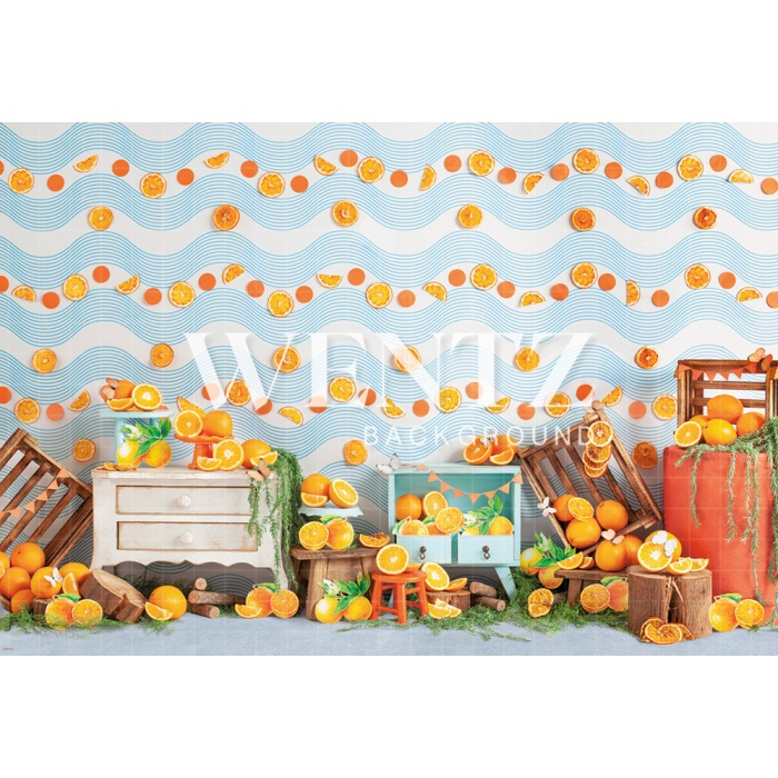 Fabric Photography Background Oranges / Backdrop 2289