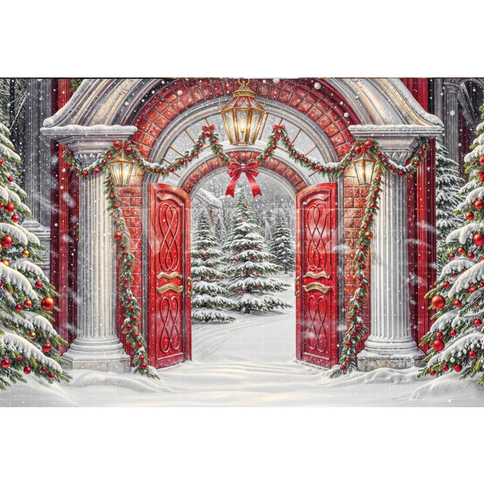 Fabric Photography Background Christmas / Backdrop 6262