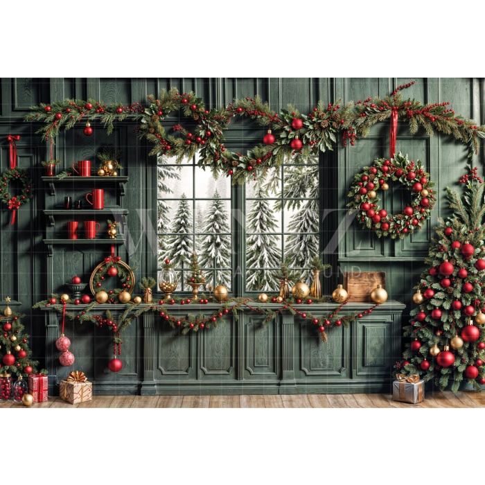 Fabric Photography Background Christmas / Backdrop 6301