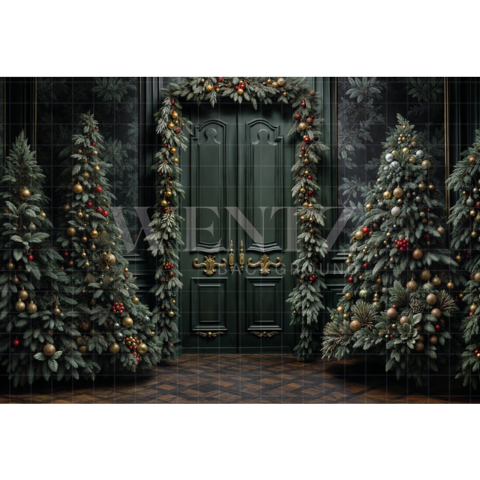 Fabric Photography Background Christmas / Backdrop 6311