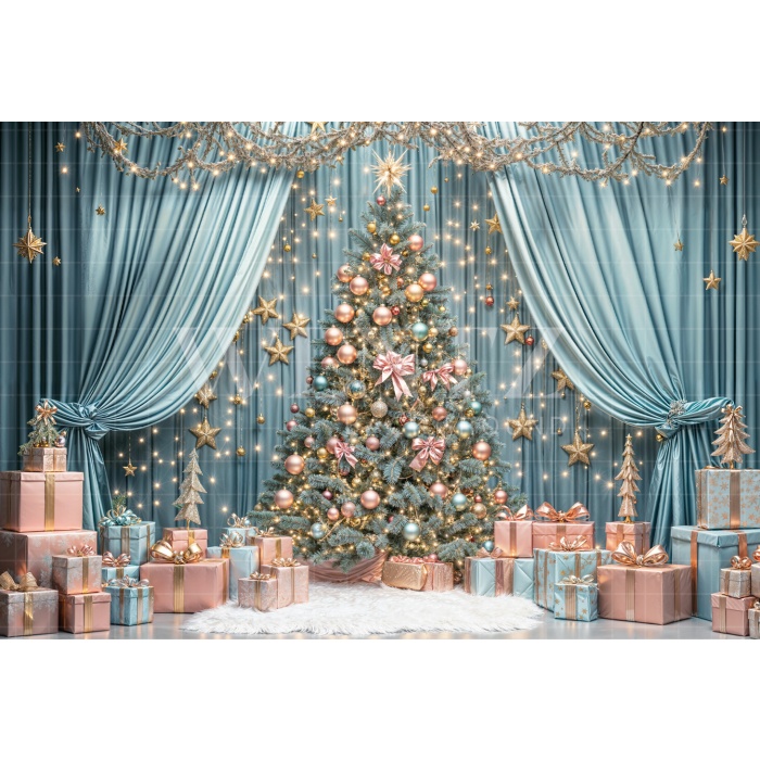 Fabric Photography Background Christmas / Backdrop 6432