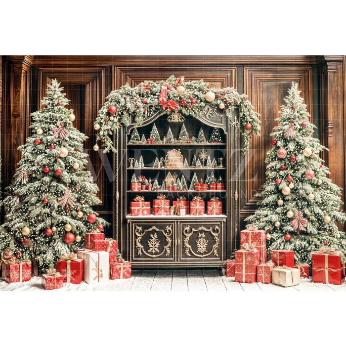 Fabric Photography Background Christmas / Backdrop 6441