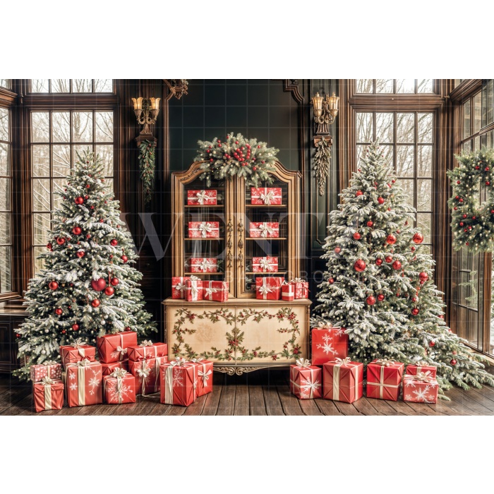 Fabric Photography Background Christmas / Backdrop 6443