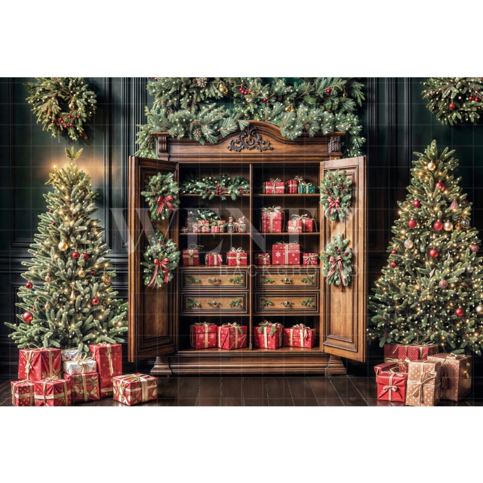 Fabric Photography Background Christmas / Backdrop 6456