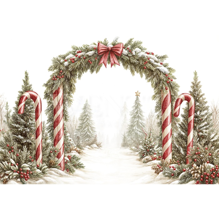 Fabric Photography Background Christmas / Backdrop 6466