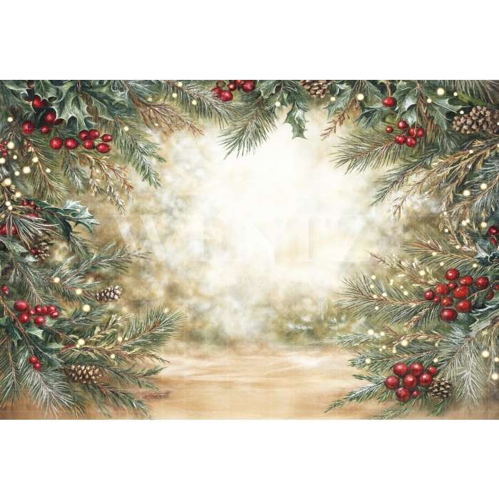 Fabric Photography Background Christmas / Backdrop 6467