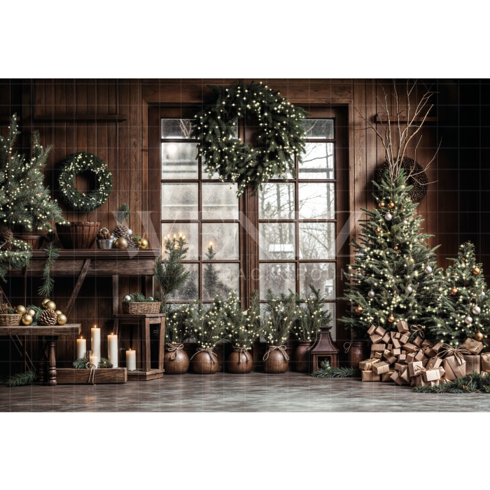 Fabric Photography Background Christmas / Backdrop 6469