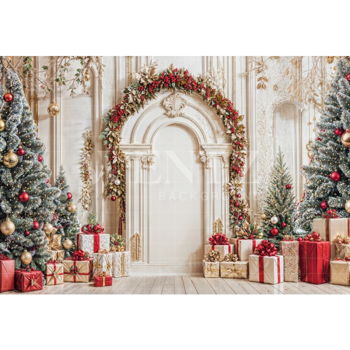 Fabric Photography Background Christmas / Backdrop 6477