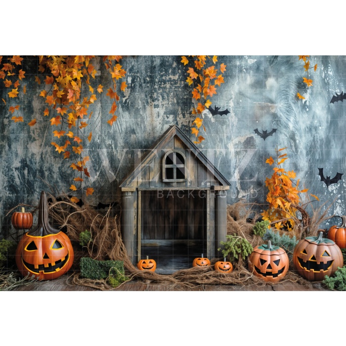 Fabric Photography Background for Pets Photoshoot Halloween / Backdrop 6217