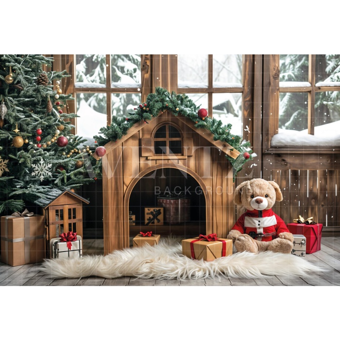 Fabric Photography Background for Pets Photoshoot Christmas / Backdrop 6219