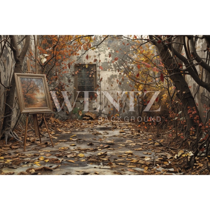 Fabric Photography Background Autumn Garden / Backdrop 5955