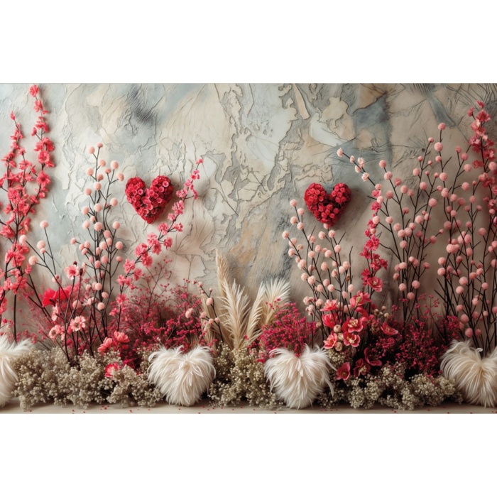 Fabric Photography Background Valentine's Day / Backdrop 6016