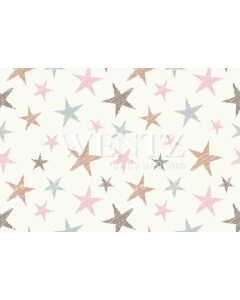 Fabric Photography Background Stars Pastel Color / Backdrop 1418