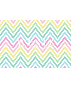 Fabric Photography Background Chevron Colorful / Backdrop 1472