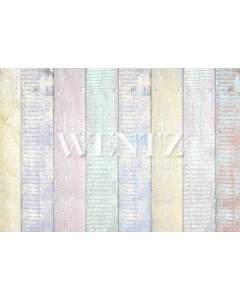 Fabric Photography Background Wood Colorful / Backdrop 1513