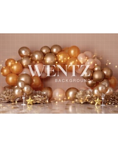 Fabric Photography Background Scenarios Golden Brown Balloon / Backdrop 1735