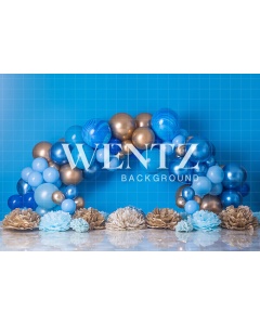 Fabric Photography Background Scenarios Blue Balloon / Backdrop 1783