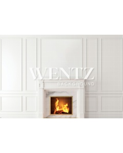 Fabric Photography Background Boiserie Wall and Fireplace / Backdrop 1938