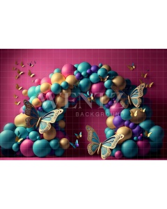 Fabric Photography Background Cake Smash Butterflies / Backdrop 2830