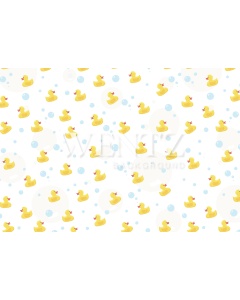 Fabric Photography Background Bath Rubber Ducklings and Bubbles Newborn / Backdrop 2074