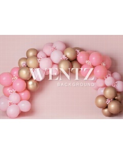 Fabric Photography Background Scenarios Pink and Gold Balloon / Backdrop 2127