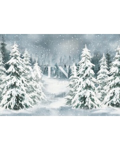 Fabric Photography Background Christmas Pines / Backdrop 2144