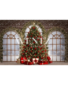 Fabric Photography Background Christmas Living Room / 2481