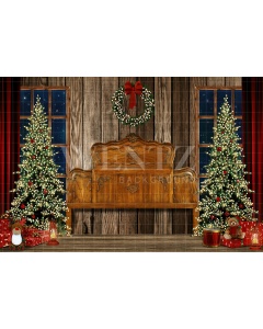 Fabric Photography Background Christmas Headboard / Backdrop 2497