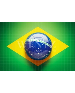 Fabric Photography Background Soccer World Cup Brazil Flag / Backdrop 2538