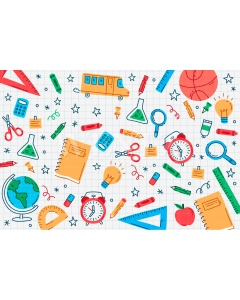 Fabric Photography Background Back to School ABC / Backdrop 2564