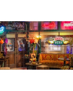 Fabric Photography Background Central Perk Coffee Shop / Backdrop 2573