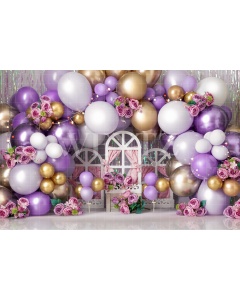 Fabric Photography Background Cake Smash Lilac and White / Backdrop 2702