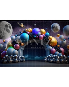 Fabric Photography Background Cake Smash Planets / Backdrop 2704