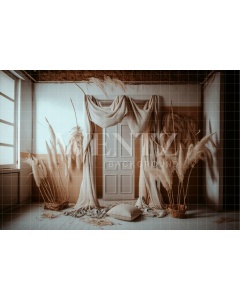 Fabric Photography Background Boho Room / Backdrop 2794