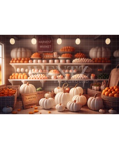 Fabric Photography Background Fall Grocery Store / Backdrop 2921