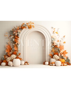 Fabric Photography Background White Arch with Flowers / Backdrop 2930