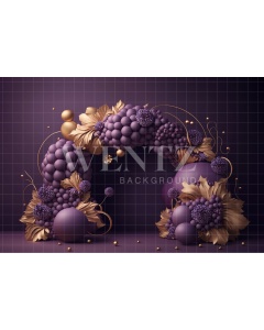 Fabric Photography Background Cake Smash Purple and Gold / Backdrop 3012