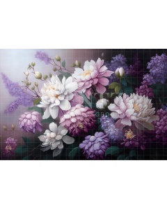 Fabric Photography Background Lilac Floral Fine Art / Backdrop 3022