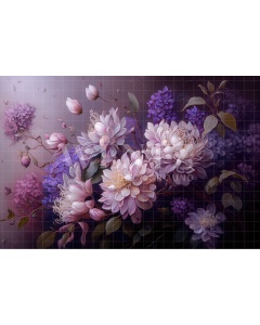 Fabric Photography Background Lilac Floral Fine Art / Backdrop 3026