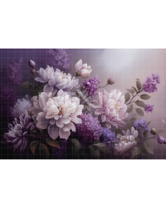 Fabric Photography Background Lilac Floral Fine Art / Backdrop 3027