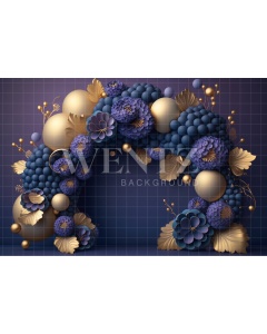 Fabric Photography Background Cake Smash Purple and Gold / Backdrop 3044