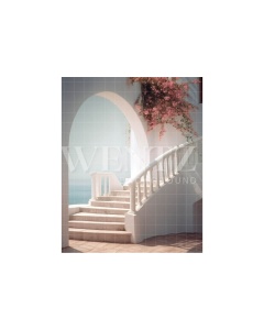 Fabric Photography Background Nature Scenery with White Staircase / Backdrop 3061