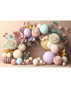 Fabric Photography Background Cake Smash Floral Candy Color / Backdrop 3098