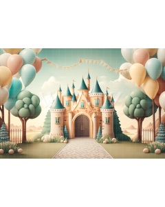 Fabric Photography Background Cake Smash Little Castle / Backdrop 3105