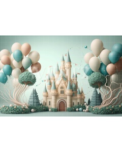 Fabric Photography Background Cake Smash Little Castle / Backdrop 3106